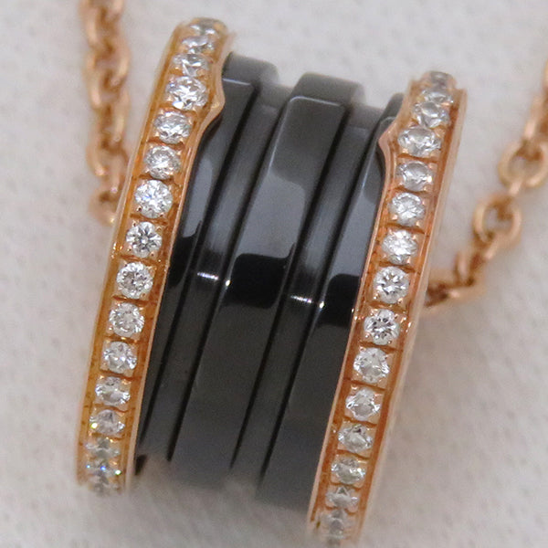 ブルガリ BVLGARI ビーゼロワン ダイヤ ピンクゴールドXブラック K18PG