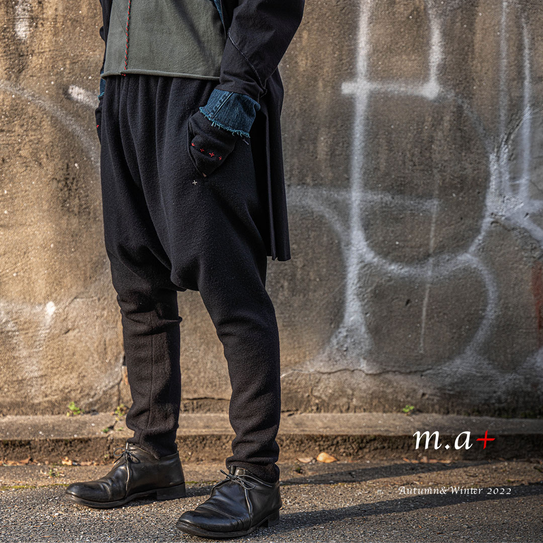 m.a+ ウールジャージサルエルパンツ | HUES 福岡セレクトショップ
