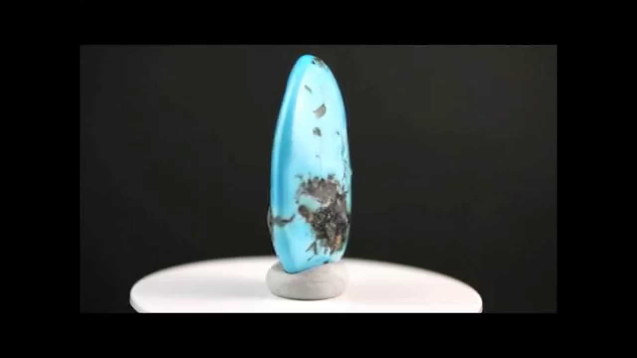 アリゾナ州スリーピングビューティー鉱山産 ターコイズ 原石 磨き 12.5