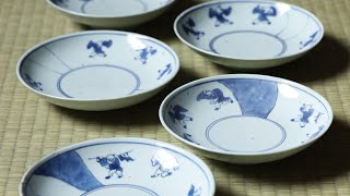 中国明時代 古染付中皿 直径約15.5㎝ 東Y8-0114☆2Fタルチ 中国明時代