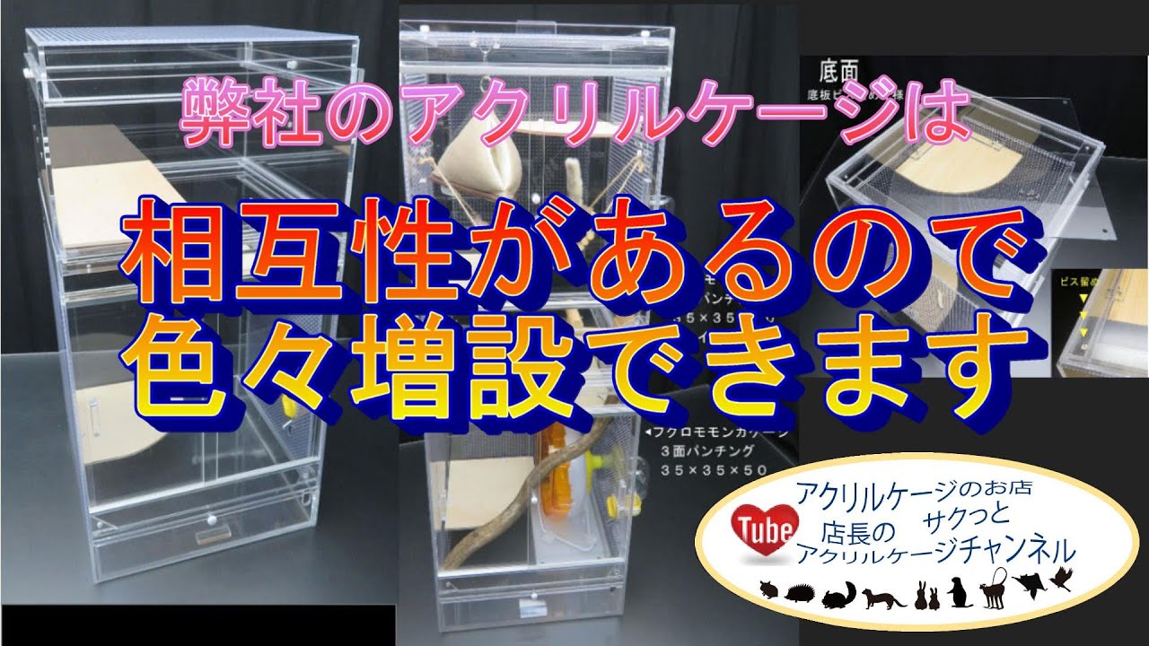増設できるアクリルケージ（フクロモモンガケージver.） - YouTube