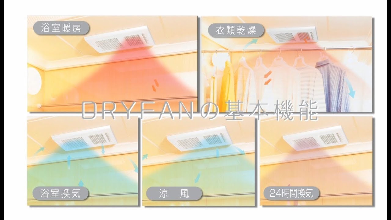1台5役の基本機能】浴室乾燥機 「ドライファン」紹介MOVIE 【マックス