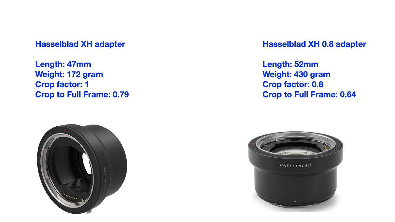 Hasselblad XH adapter overview, adapting Hasselblad HC and HCD
