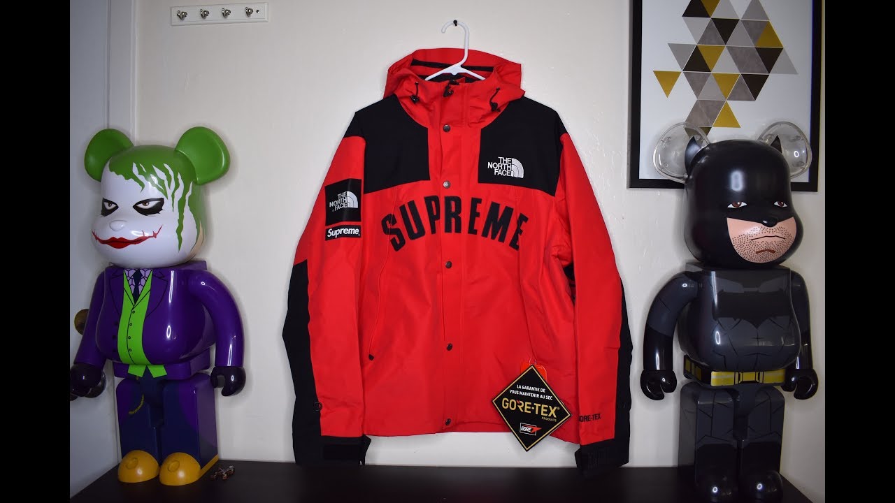 TNF X SUPREME ARC LOGO MOUNTAIN JACKET W/ GORETEX!!!! - YouTube