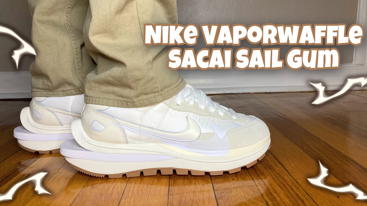 Nike Vaporwaffle Sacai Sail Gum Review & On Feet! Cleanest