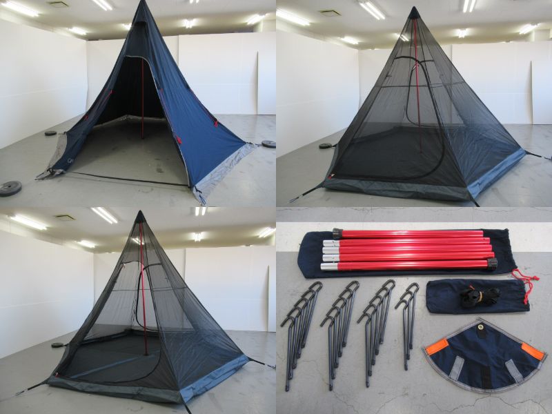 クイックキャンプ TCワンポールテント ネイビー | アウトドア用品
