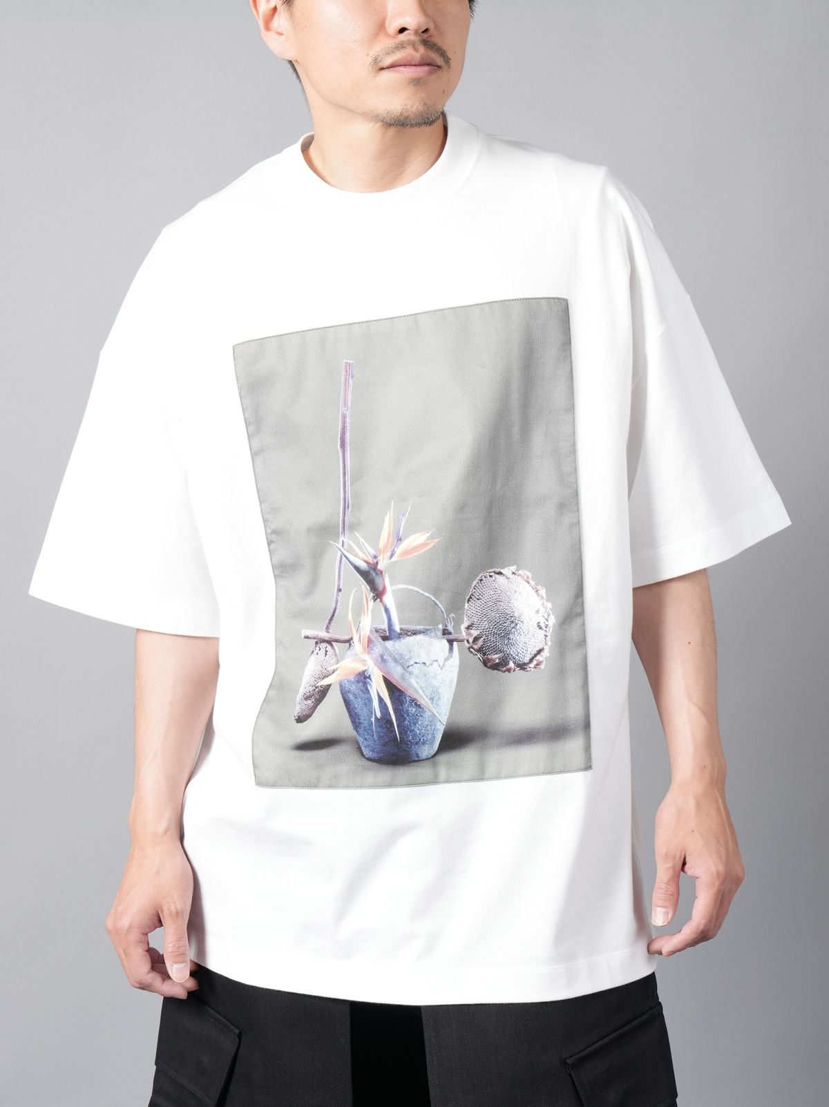 ALMOSTBLACK - CREW NECK PRINT T / クルーネック プリントTシャツ