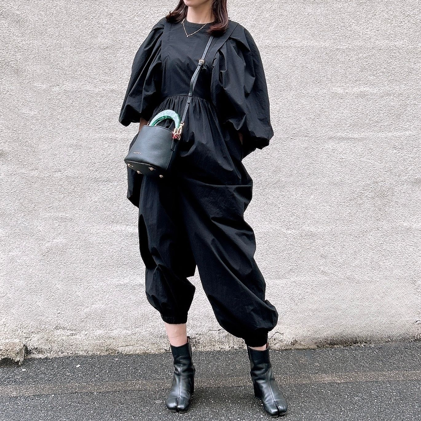 ENFOLD - ALL-IN-ONE / オールインワン / つなぎ / ブラック