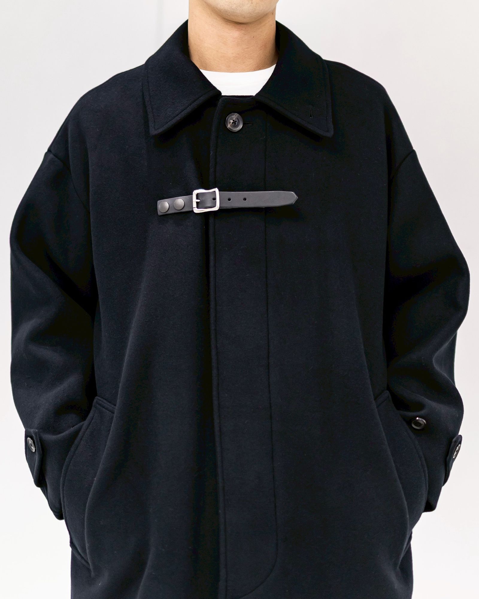 YOKE - ヨーク 25FW Melton Big Balmaccan Coat(YK25FW01033C)BLACK | MARK