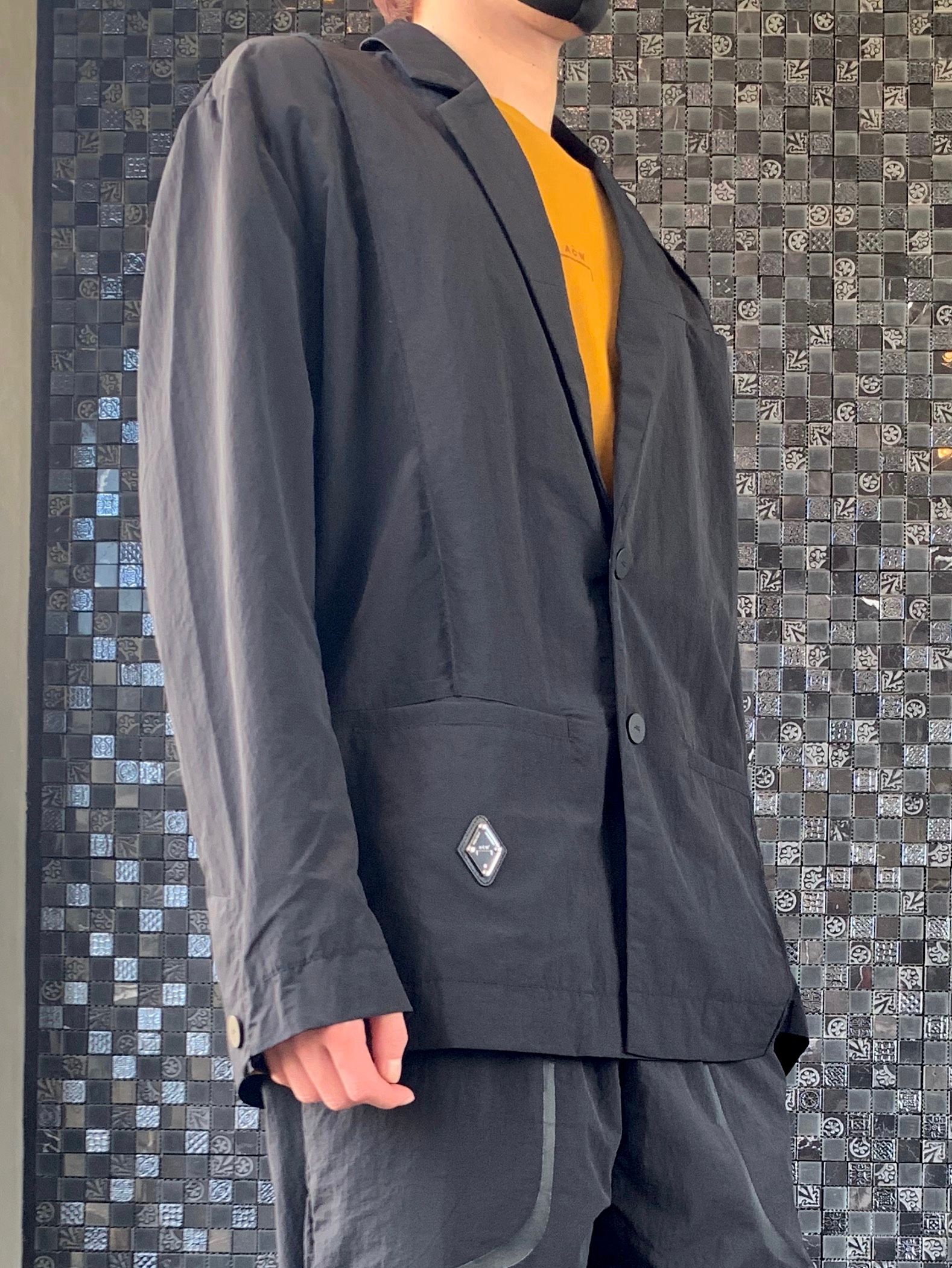 A-COLD-WALL* - パネルロゴ ナイロンジャケット / WOVEN RHOMBUS BADGE