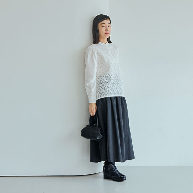 ヘンプ麻と綿 ギャザースカート｜衣料品｜中川政七商店 公式サイト