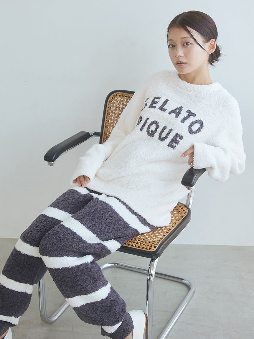 パウダーロゴジャガードプルオーバー＆ロングパンツセット(ロング