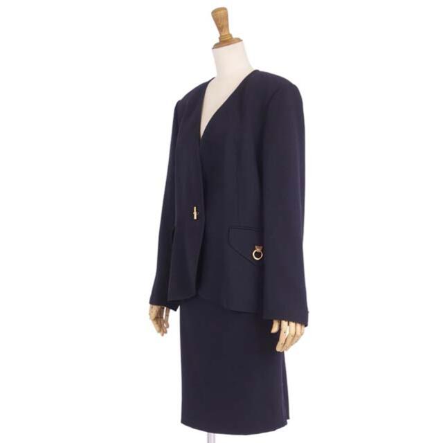 HERMES - エルメス セットアップ グレナン金具 スカートスーツ ウール