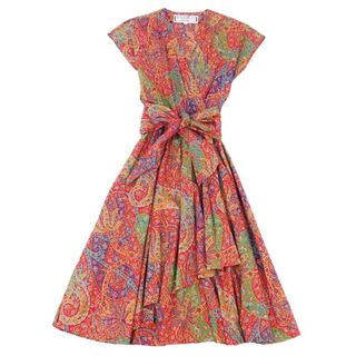 SAINT LAURENT - イヴサンローラン ワンピース ベルト付き 総柄