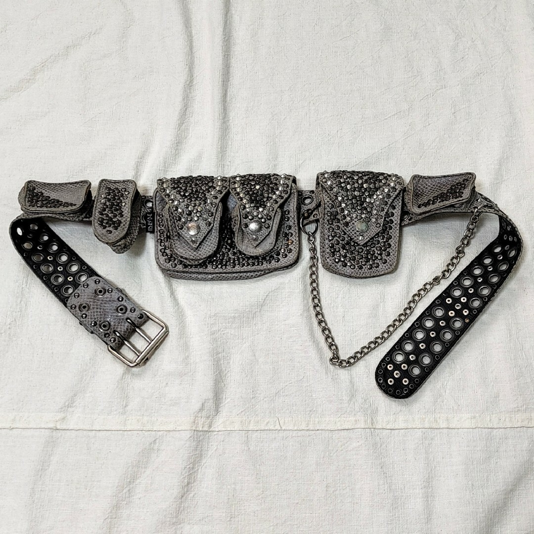 KMRII - アーカイブ 初期KMRii ケムリ スタッズウエストバッグ ボディ