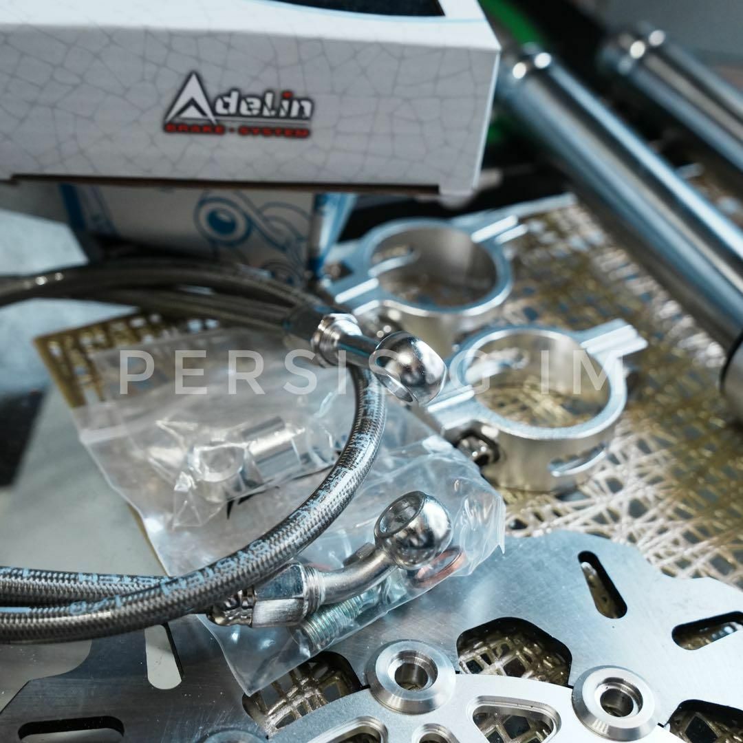 ズーマー フロントディスク化キット 全セット シルバー ruckus