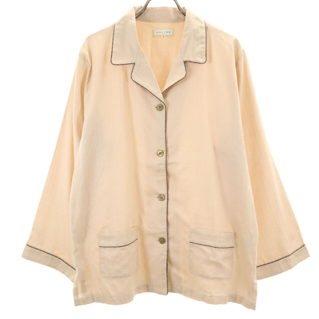 CELINE - セリーヌ 日本製 マカダム柄 長袖 ルームウェア L ベージュ