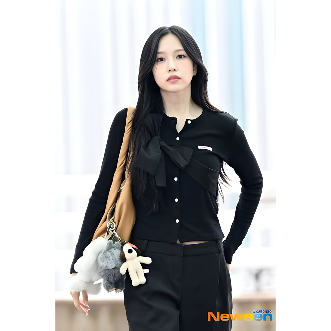 CRANK - CRANK リボンカーディガン ネイビー TWICE ミナ着用の通販 by