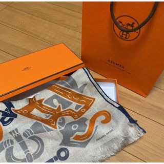 HERMES - 新品未使用 エルメス シルクスカーフ カレH80 フリンジ