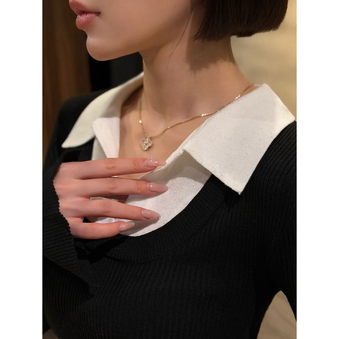 QUNG ダブルカラーラウンドヘムknit クン 今期の通販 by happy♡｜ラクマ