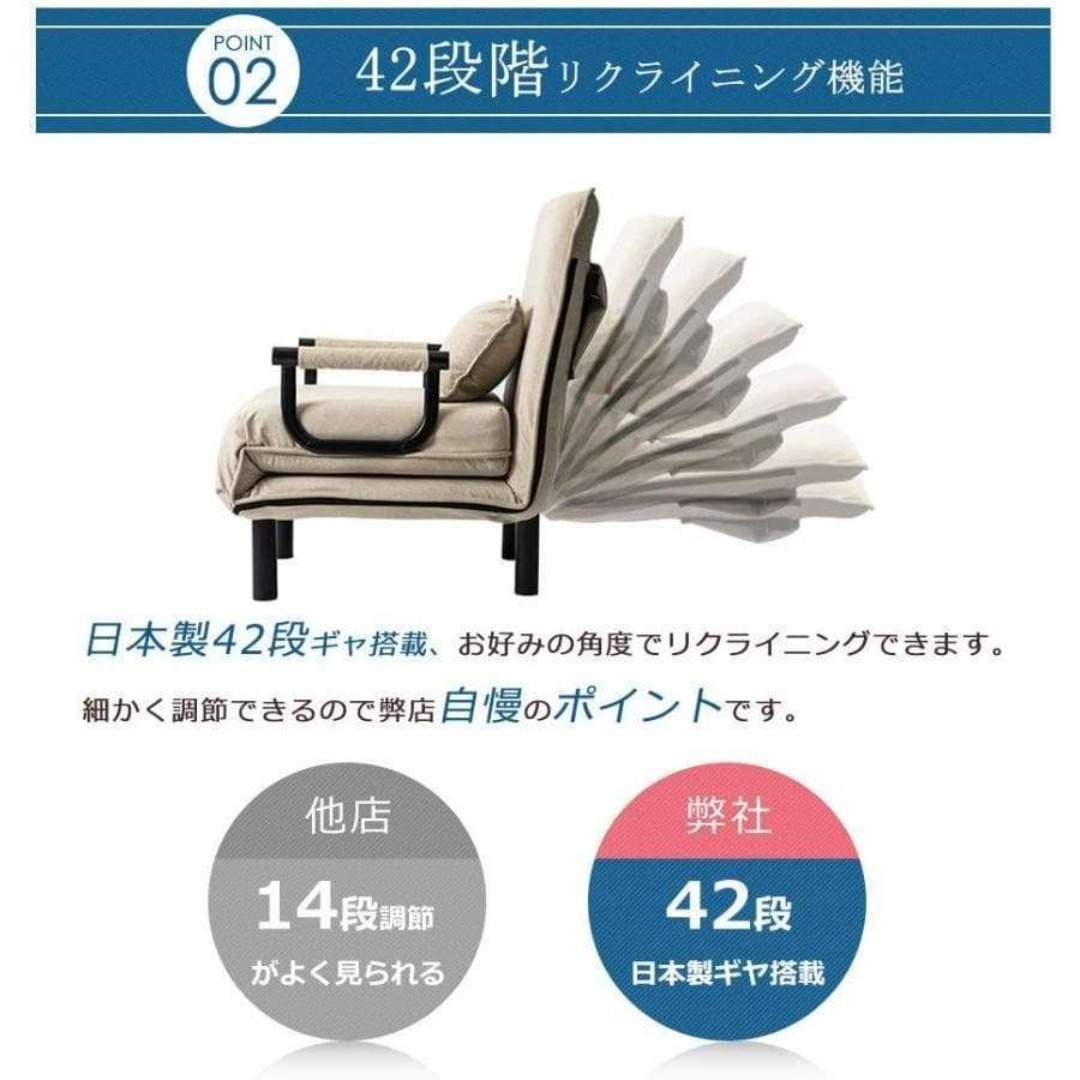 訳あり新品ソファーベッド 一人用 座椅子 ソファ1621-220