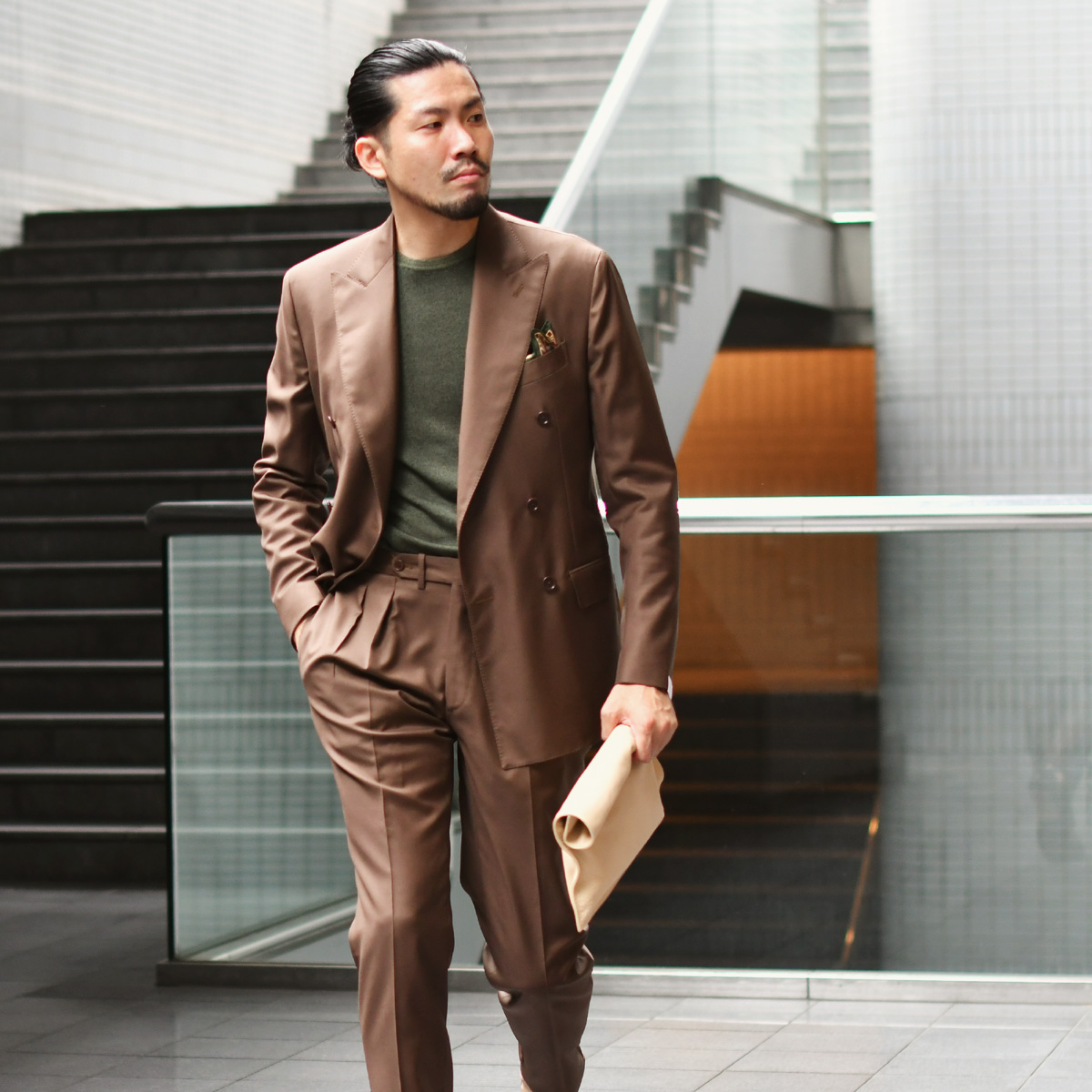 最上級スーツでドレスダウンスタイル！！De Petrillo【デ ペトリロ