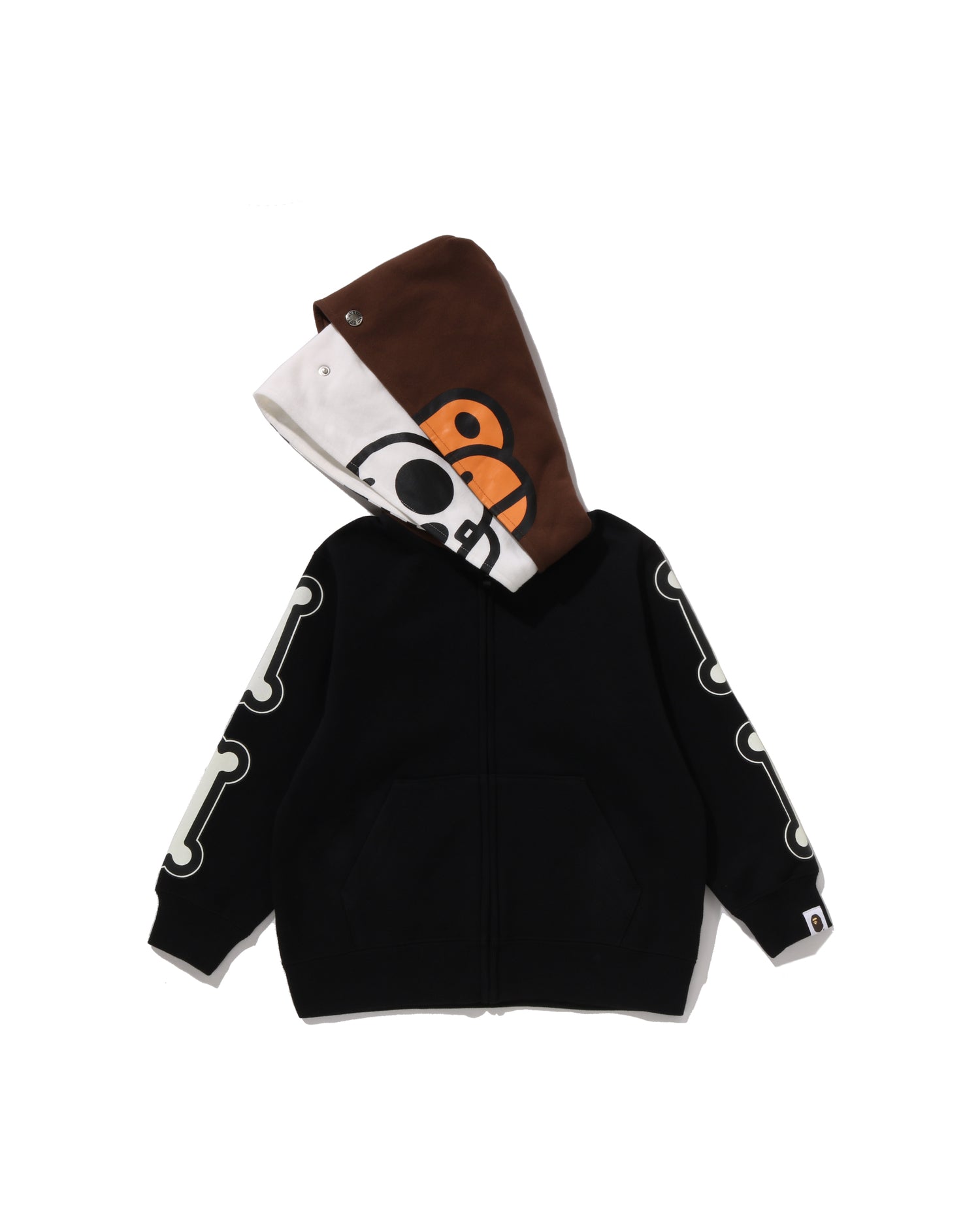 A BATHING APE® Kids Baby Milo Skull Zip Double Hoodie | Bape