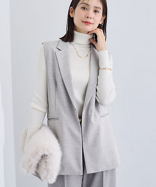 セットアップ可能】凹凸ストレッチ素材テーラードカラージレジャケット