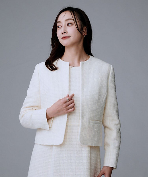 セットアップ可／フォーマル】ツイードジャケット