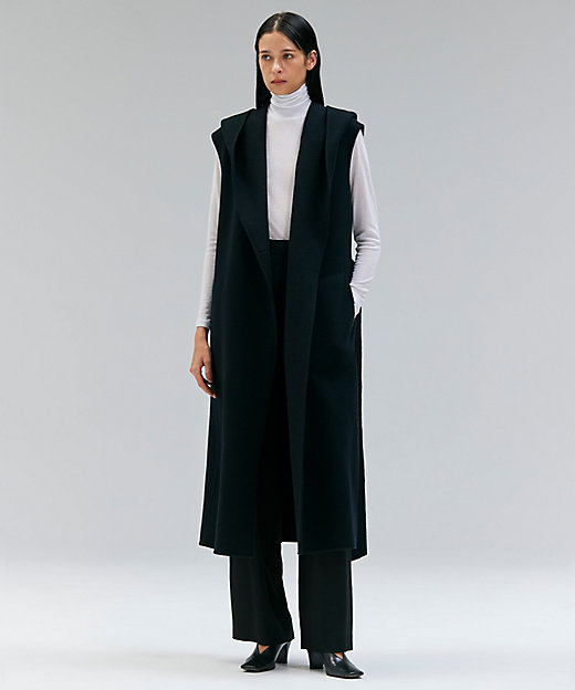 Oggi掲載】LEMOORE ／ ウールリバーフード付きロングジレ