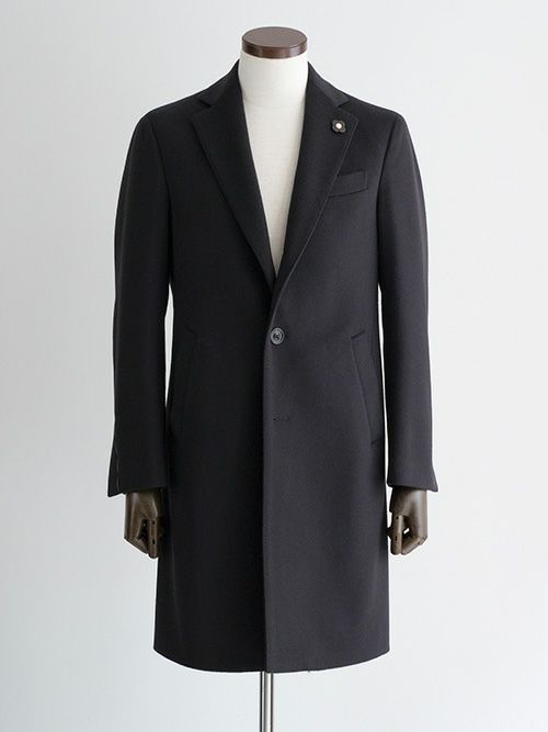 LARDINI ラルディーニ チェスターコート NAVY | ITAL STYLE WEAR