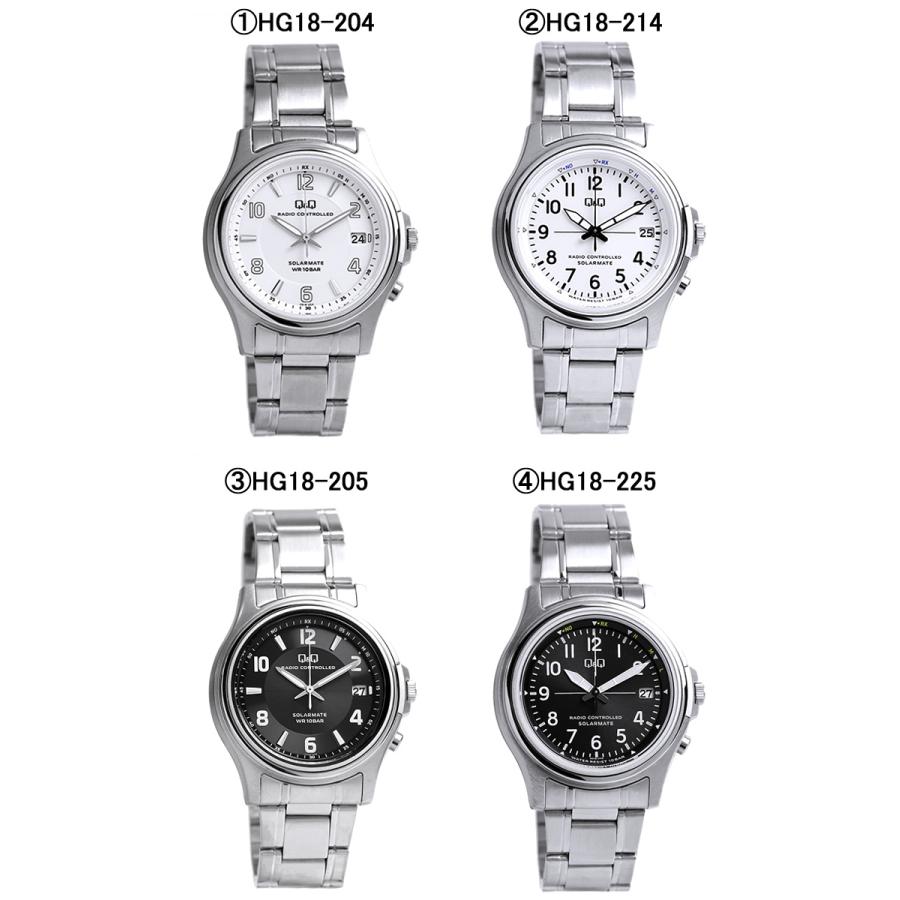 The CITIZEN シチズン Q&Q 電波ソーラー 腕時計 メンズ ウォッチ 10