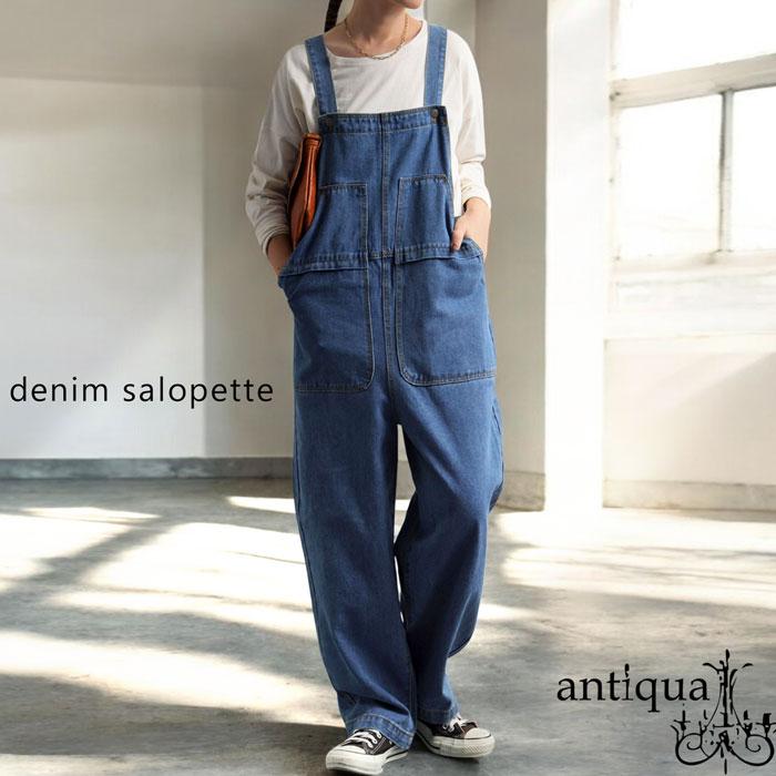 antiqua（アンティカ） デニムサロペット サロペット レディース