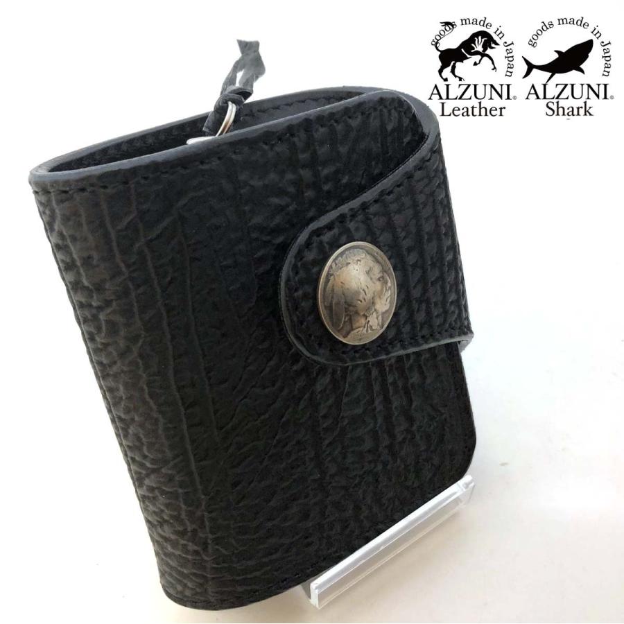 コンチョ ミニ財布 シャークスキン シャーク 鮫革 サメ革 メンズ