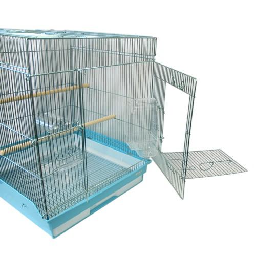 HOEI 鳥かご ケージ HOEI 465インコ手のり 底カラー ホワイト (組立