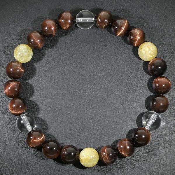 レッドタイガーアイ ルチルクォーツ 水晶 ブレスレット 8mm 18cm