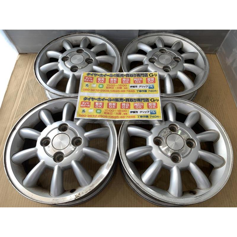 ラパン スズキ ラパン 純正アルミ 13 4j +45 シルバー 銀 4穴 100