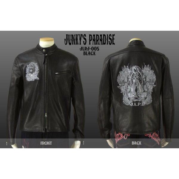 Junky's Paradise JLRJ-005 合掌マリア柄刺繍シングルライダース