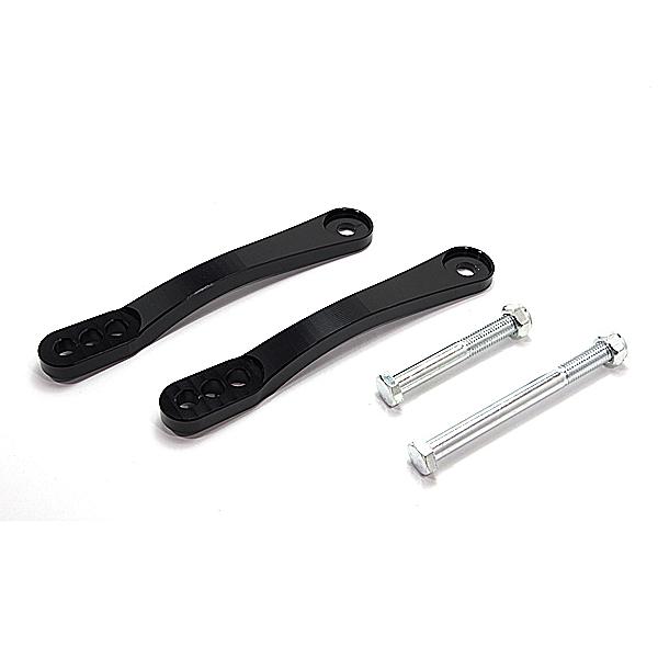 ローダウンリンクキット 車高調ロッド ロワリングキット ブラック 黒