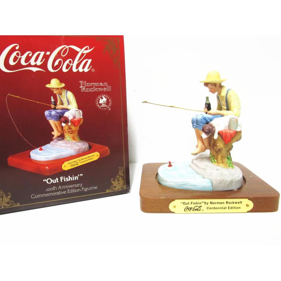 ノーマン・ロックウェル コカコーラ100周年記念 Out Fishin' 愛犬と