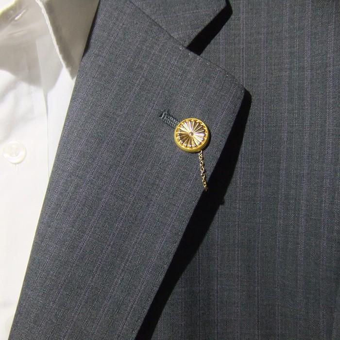 菊紋 ピンバッジ タイタック ラペルピン バッチ バッジ 幸運のお守り