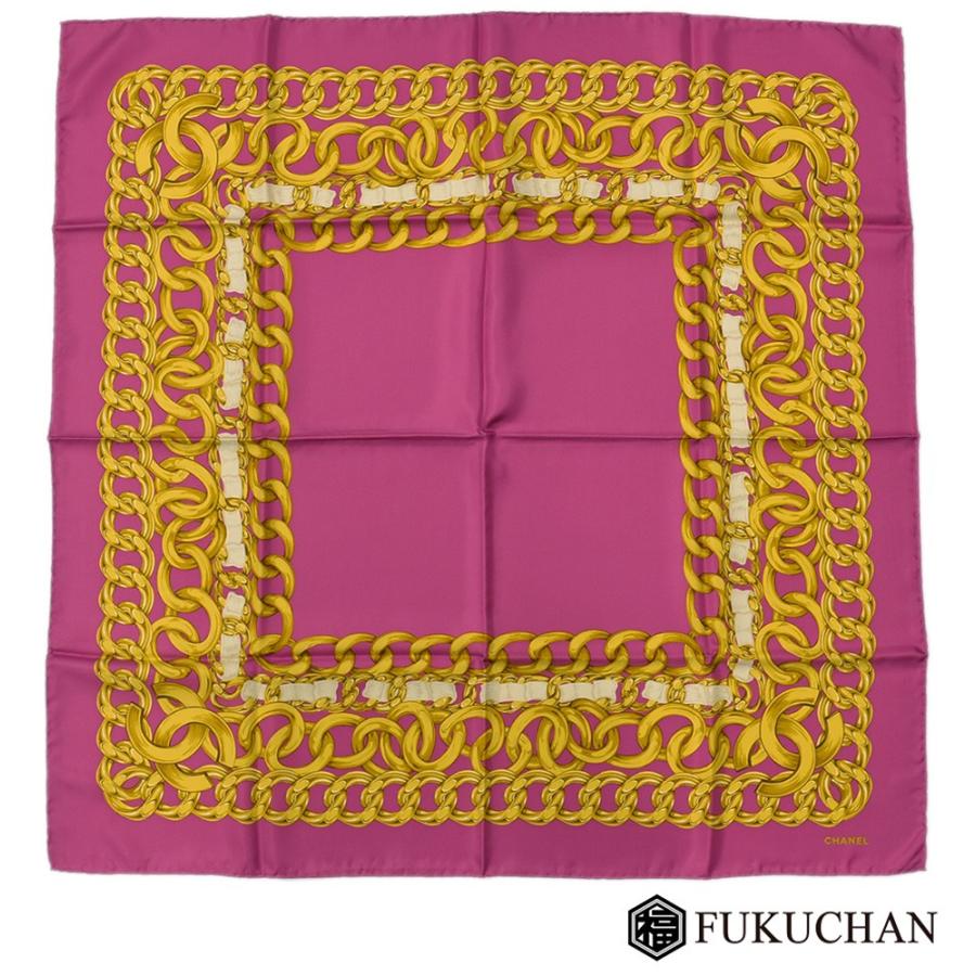 CHANEL（シャネル） ココマーク チェーン柄 スカーフ/ストール ピンク