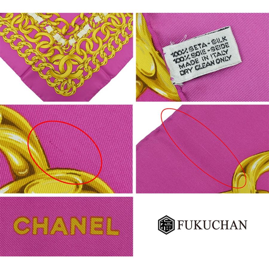 CHANEL（シャネル） ココマーク チェーン柄 スカーフ/ストール ピンク