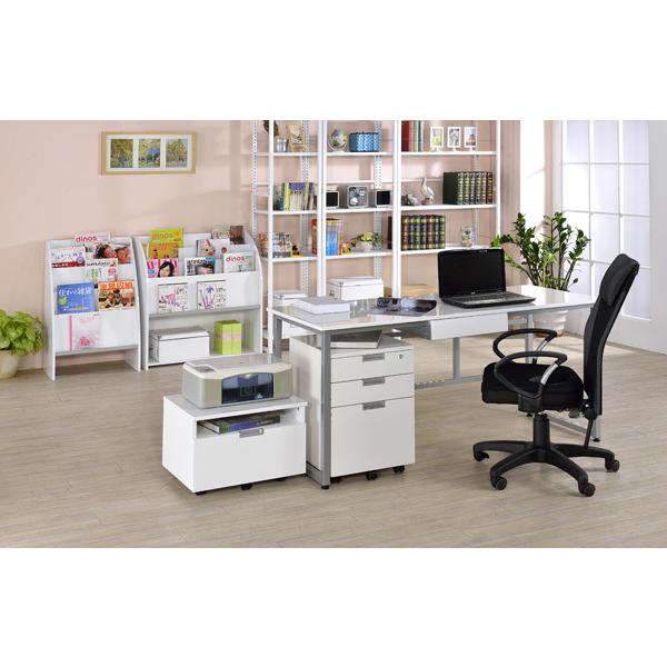 単品] 鏡面デスクPixi ピクシー 引き出し ホワイト オフィスデスク