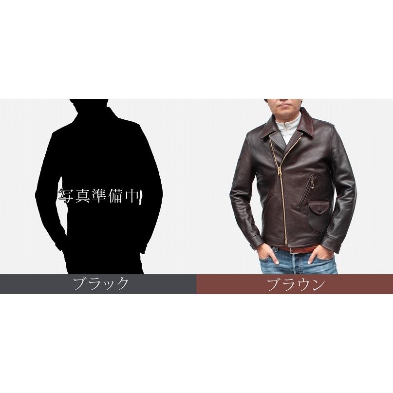 ライダースジャケット 革ジャン レザージャケット ダブル hr-56 : 本革