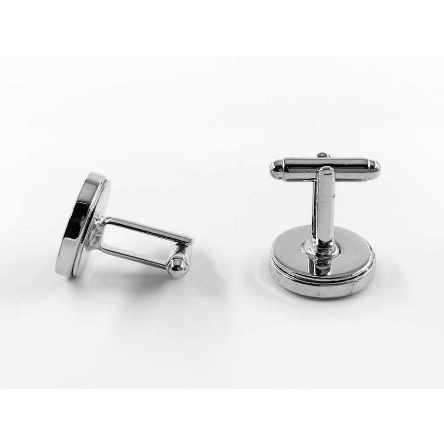 カフス 金具 カフスボタン パーツ シルバー 本体10個 台座20個 セット