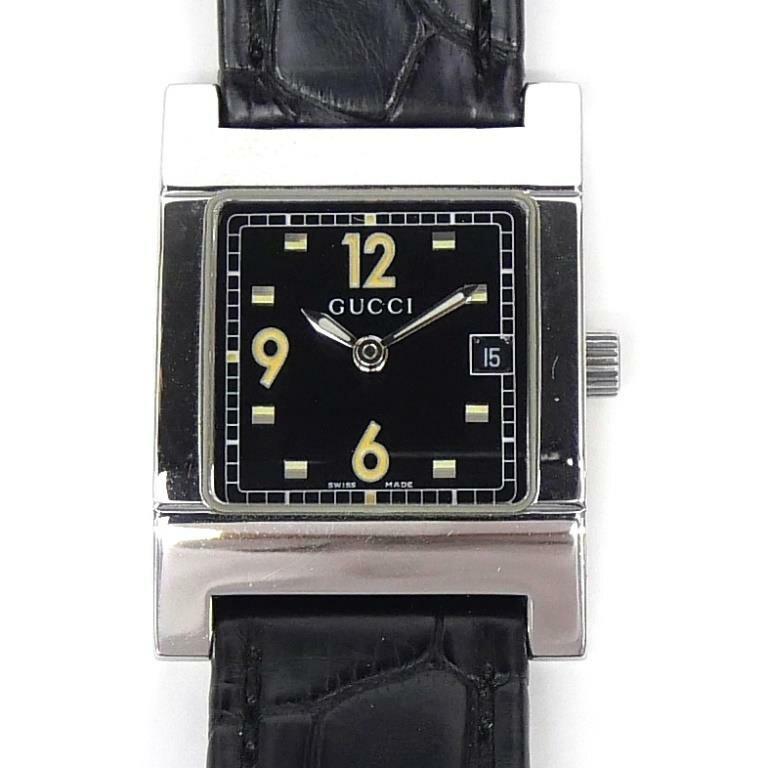 GUCCI（グッチ） レディースウォッチ 腕時計 クオーツ 黒革ベルト