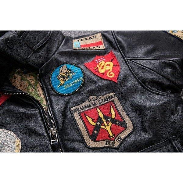 G1フライトジャケット刺繍ワッペン ブルゾン MA-1革ジャン G-1