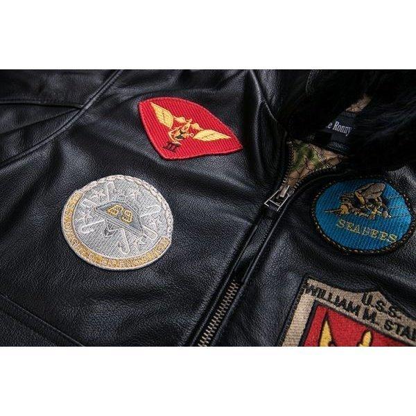 G1フライトジャケット刺繍ワッペン ブルゾン MA-1革ジャン G-1