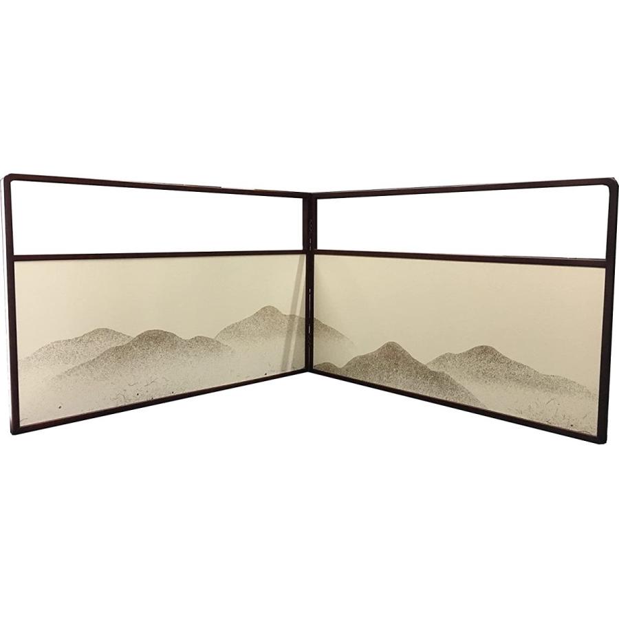 茶道具 風炉先屏風 1尺8寸 腰風炉先 裏遠山 女桑縁 茶道 茶室 茶会